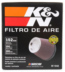 K&N Engineering - K&N Round Tapered Universal Air Filter 6in Flange ID x 7.5in Base OD x 5in Top OD x 6.5in Height - Demon Performance