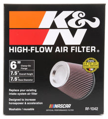 K&N Engineering - K&N Round Tapered Universal Air Filter 6in Flange ID x 7.5in Base OD x 5in Top OD x 6.5in Height - Demon Performance
