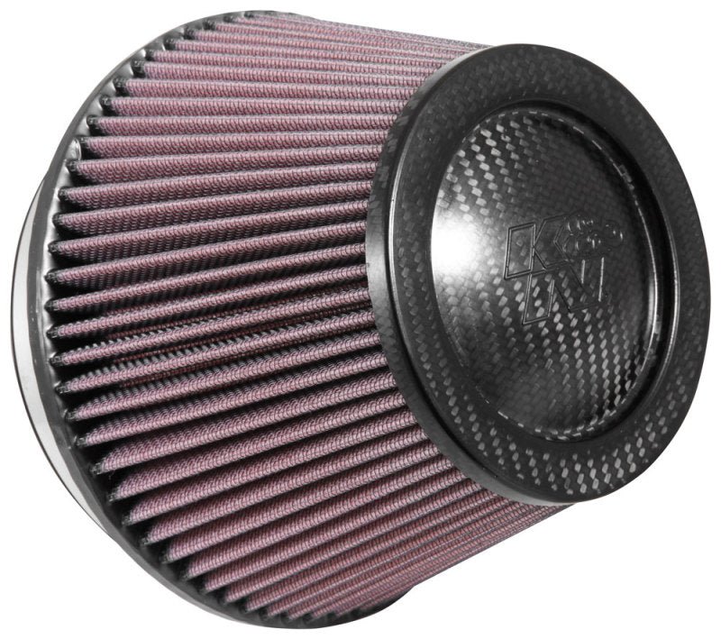 K&N Engineering - K&N Universal CarbonFiber Filter 6in Flange / 7 - 1/2in OD - B / 5 - 1/8in OD - T / 5in H - Demon Performance