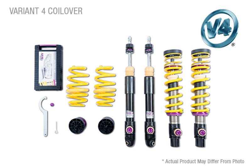 KW - KW Coilover Kit V4 Porsche 911 (991) Turbo Coupe & Cabrio w/ PASM - Demon Performance