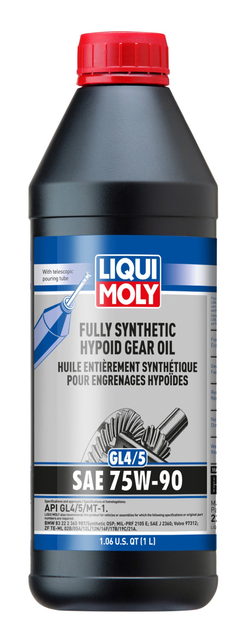 LIQUI MOLY - LIQUI MOLY 1L Fully Synthetic Hypoid Gear Oil (GL4/5) 75W90 - Demon Performance