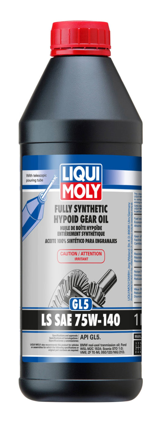 LIQUI MOLY - LIQUI MOLY 1L Fully Synthetic Hypoid Gear Oil (GL5) LS SAE 75W140 - Demon Performance