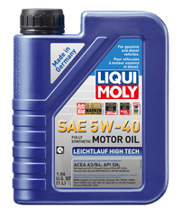LIQUI MOLY - LIQUI MOLY 1L Leichtlauf (Low Friction) High Tech Motor Oil SAE 5W40 - Demon Performance