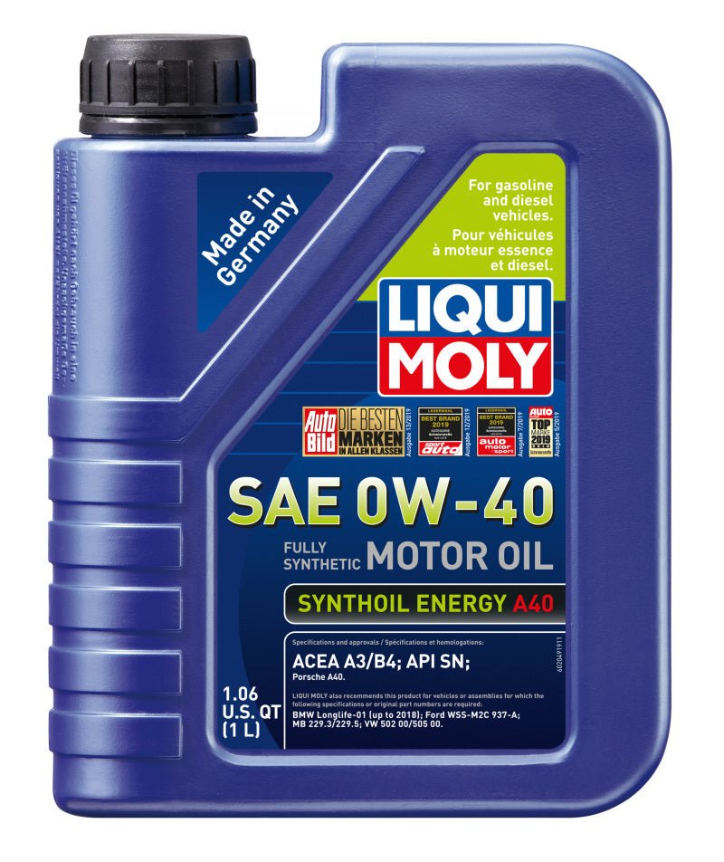 LIQUI MOLY - LIQUI MOLY 1L Synthoil Energy A40 Motor Oil SAE 0W40 - Demon Performance