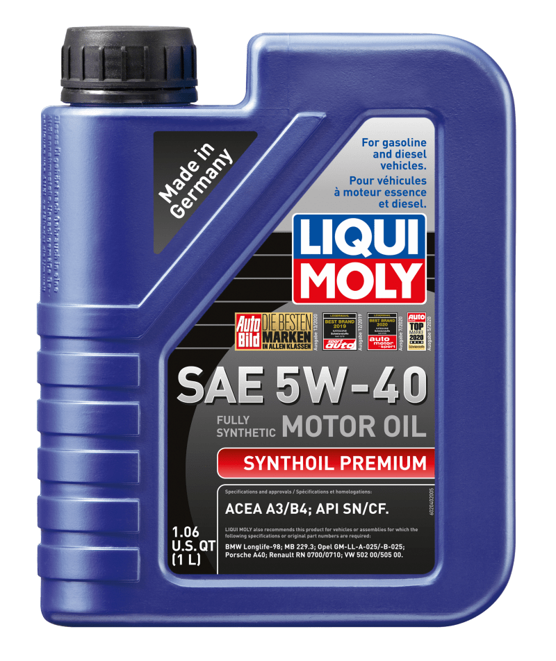 LIQUI MOLY - LIQUI MOLY 1L Synthoil Premium Motor Oil SAE 5W40 - Demon Performance