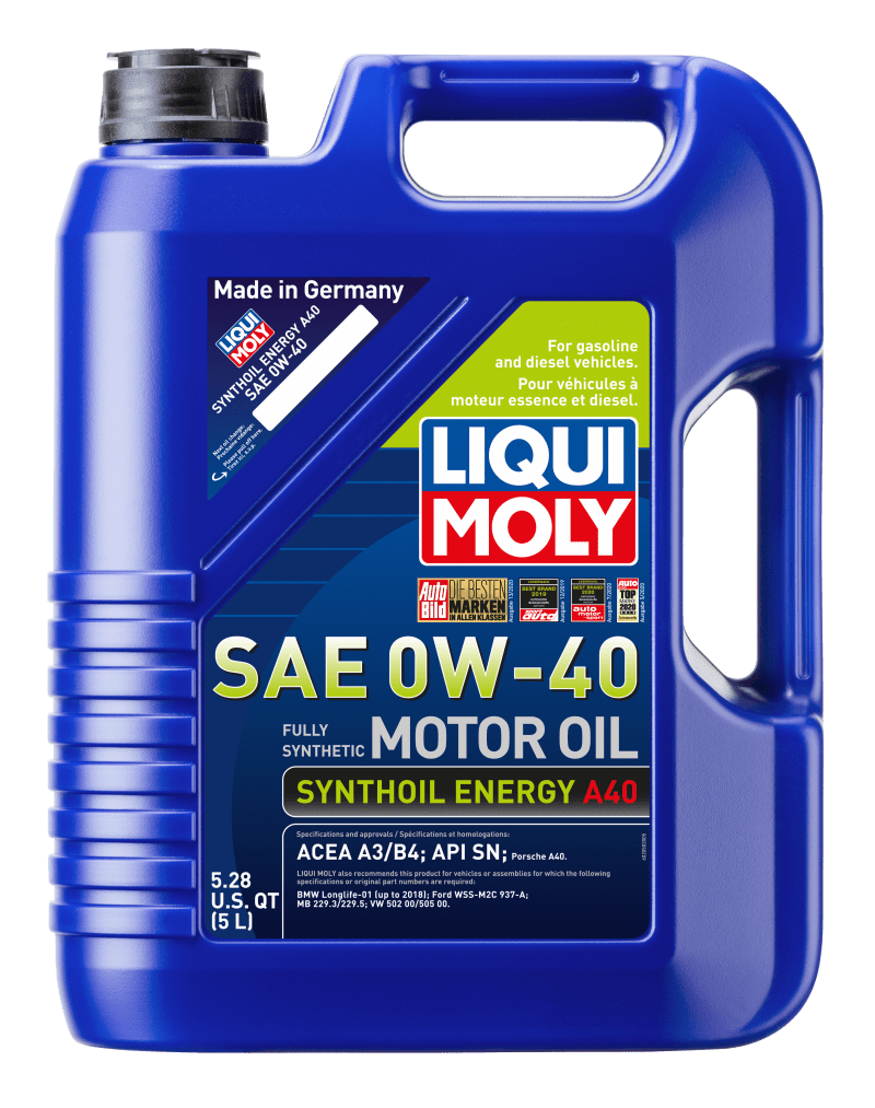 LIQUI MOLY - LIQUI MOLY 5L Synthoil Energy A40 Motor Oil SAE 0W40 - Demon Performance
