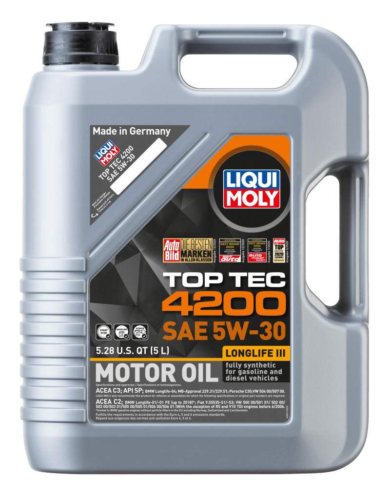 LIQUI MOLY - LIQUI MOLY 5L Top Tec 4200 New Generation Motor Oil SAE 5W30 - Demon Performance
