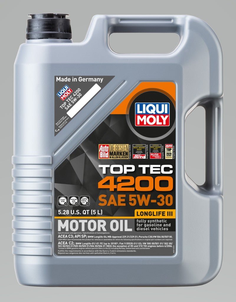 LIQUI MOLY - LIQUI MOLY 5L Top Tec 4200 New Generation Motor Oil SAE 5W30 - Demon Performance