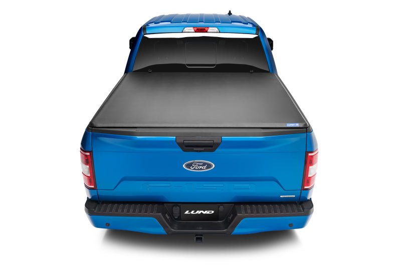 LUND - Lund 02-17 Dodge Ram 1500 Fleetside (6.4ft. Bed) Hard Fold Tonneau Cover - Black - Demon Performance
