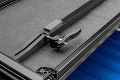 LUND - Lund 04 - 15 Nissan Titan (5.5ft. Bed) Hard Fold Tonneau Cover w/Bracket Kit - Black - Demon Performance