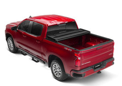 LUND - Lund 04 - 15 Nissan Titan (5.5ft. Bed) Hard Fold Tonneau Cover w/Bracket Kit - Black - Demon Performance
