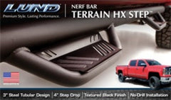 LUND - Lund 09-15 Dodge Ram 1500 Quad Cab (Built Before 7/1/15) Terrain HX Step Nerf Bars - Black - Demon Performance