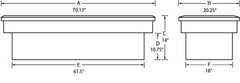LUND - Lund 67-99 Chevy CK Ultima Low Profile Single Lid Crossover Tool Box - Brite - Demon Performance