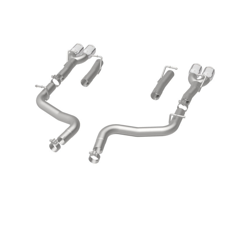 Magnaflow - MagnaFlow Axle-Back, SS, 2.5in, Quad Split Rear 3.5in Tip 2015 Dodge Challenger 3.6L V6 - Demon Performance