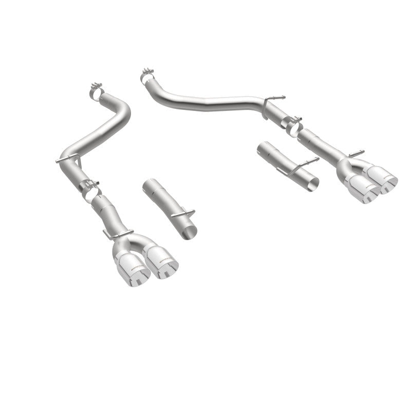 Magnaflow - MagnaFlow Axle-Back, SS, 2.5in, Quad Split Rear 3.5in Tip 2015 Dodge Challenger 3.6L V6 - Demon Performance