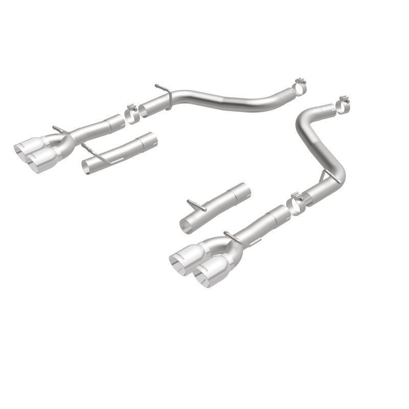Magnaflow - MagnaFlow Axle-Back, SS, 2.5in, Quad Split Rear 3.5in Tip 2015 Dodge Challenger 3.6L V6 - Demon Performance