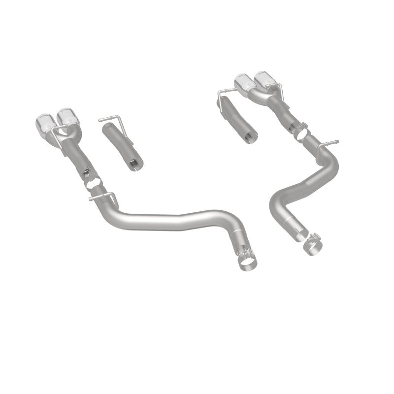 Magnaflow - MagnaFlow Axle-Back, SS, 2.5in, Quad Split Rear 3.5in Tip 2015 Dodge Challenger 3.6L V6 - Demon Performance