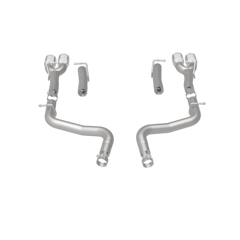 Magnaflow - MagnaFlow Axle-Back, SS, 2.5in, Quad Split Rear 3.5in Tip 2015 Dodge Challenger 3.6L V6 - Demon Performance