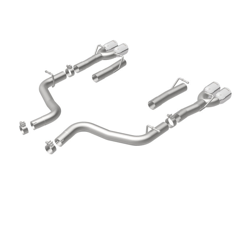 Magnaflow - MagnaFlow Axle-Back, SS, 2.5in, Quad Split Rear 3.5in Tip 2015 Dodge Challenger 3.6L V6 - Demon Performance