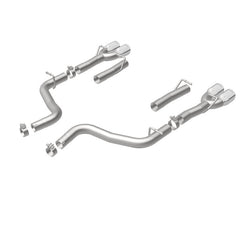 Magnaflow - MagnaFlow Axle-Back, SS, 2.5in, Quad Split Rear 3.5in Tip 2015 Dodge Challenger 3.6L V6 - Demon Performance