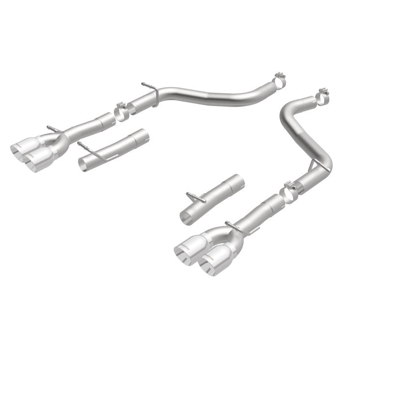 Magnaflow - MagnaFlow Axle-Back, SS, 2.5in, Quad Split Rear 3.5in Tip 2015 Dodge Challenger 3.6L V6 - Demon Performance