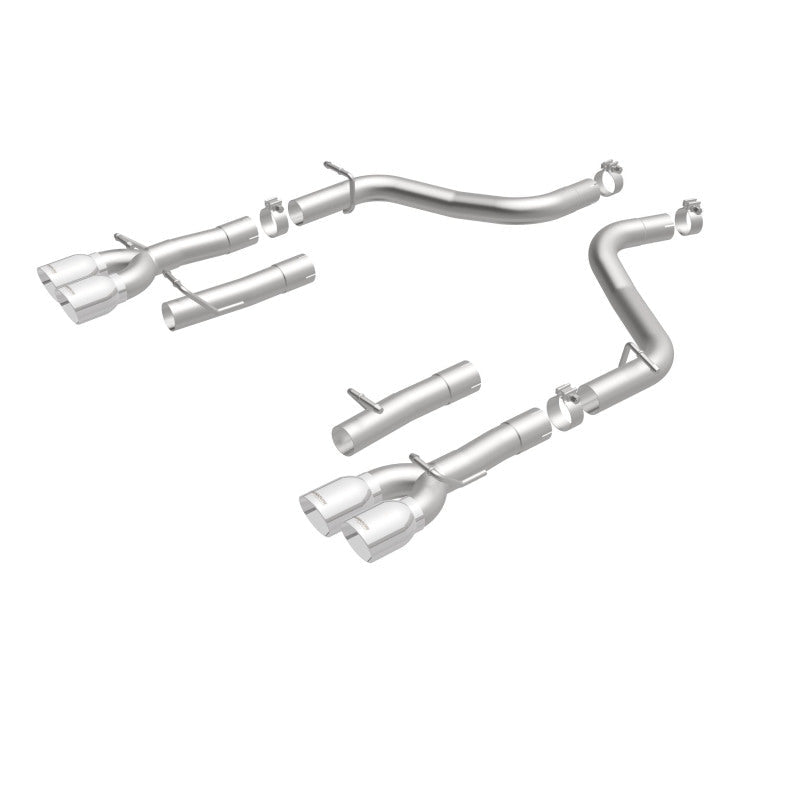 Magnaflow - MagnaFlow Axle-Back, SS, 2.5in, Quad Split Rear 3.5in Tip 2015 Dodge Challenger 3.6L V6 - Demon Performance