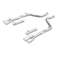 Magnaflow - MagnaFlow Axle-Back, SS, 2.5in, Quad Split Rear 3.5in Tip 2015 Dodge Challenger 3.6L V6 - Demon Performance