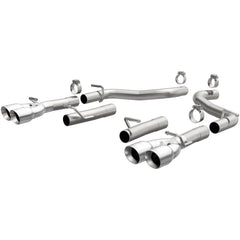 Magnaflow - MagnaFlow Axle-Back, SS, 2.5in, Quad Split Rear 3.5in Tip 2015 Dodge Challenger 3.6L V6 - Demon Performance