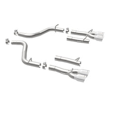 Magnaflow - MagnaFlow Axle-Back, SS, 2.5in, Quad Split Rear 3.5in Tip 2015 Dodge Challenger 3.6L V6 - Demon Performance