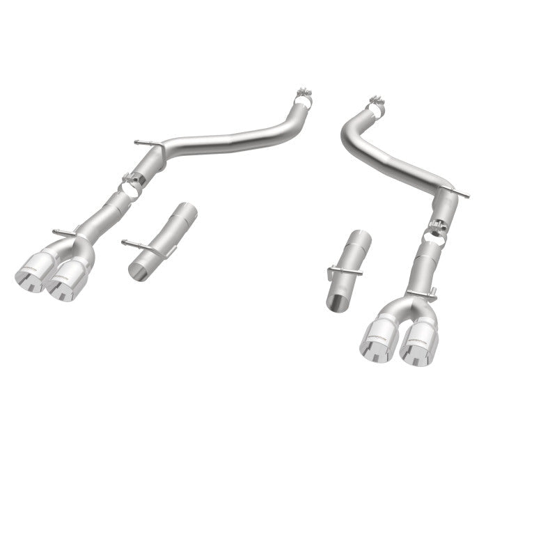 Magnaflow - MagnaFlow Axle-Back, SS, 2.5in, Quad Split Rear 3.5in Tip 2015 Dodge Challenger 3.6L V6 - Demon Performance