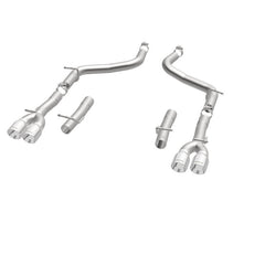 Magnaflow - MagnaFlow Axle-Back, SS, 2.5in, Quad Split Rear 3.5in Tip 2015 Dodge Challenger 3.6L V6 - Demon Performance