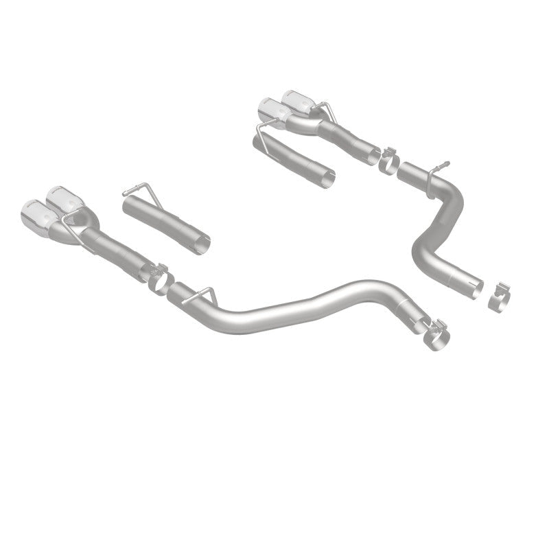 Magnaflow - MagnaFlow Axle-Back, SS, 2.5in, Quad Split Rear 3.5in Tip 2015 Dodge Challenger 3.6L V6 - Demon Performance