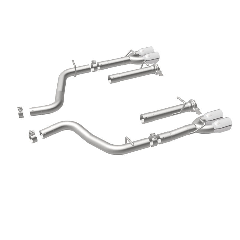Magnaflow - MagnaFlow Axle-Back, SS, 2.5in, Quad Split Rear 3.5in Tip 2015 Dodge Challenger R/T 5.7L - Demon Performance