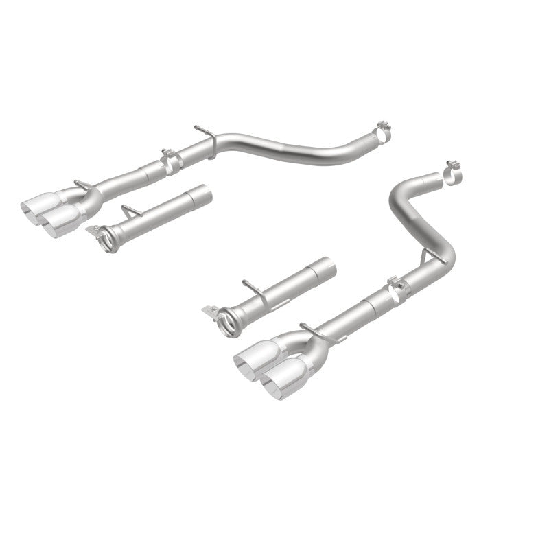 Magnaflow - MagnaFlow Axle-Back, SS, 2.5in, Quad Split Rear 3.5in Tip 2015 Dodge Challenger R/T 5.7L - Demon Performance