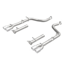 Magnaflow - MagnaFlow Axle-Back, SS, 2.5in, Quad Split Rear 3.5in Tip 2015 Dodge Challenger R/T 5.7L - Demon Performance