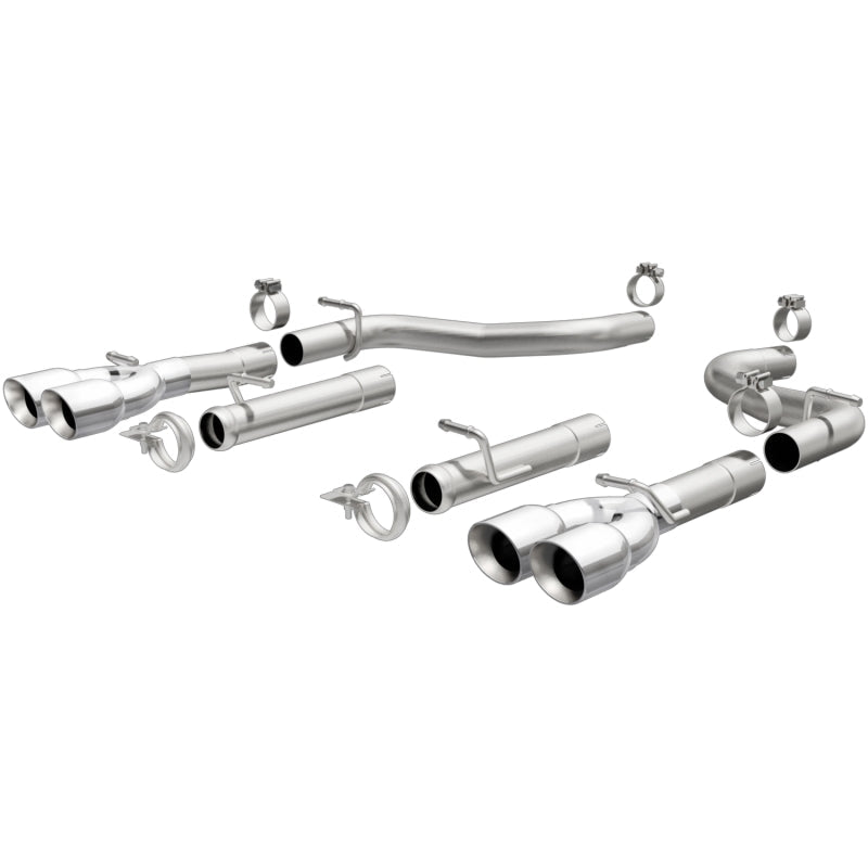 Magnaflow - MagnaFlow Axle-Back, SS, 2.5in, Quad Split Rear 3.5in Tip 2015 Dodge Challenger R/T 5.7L - Demon Performance
