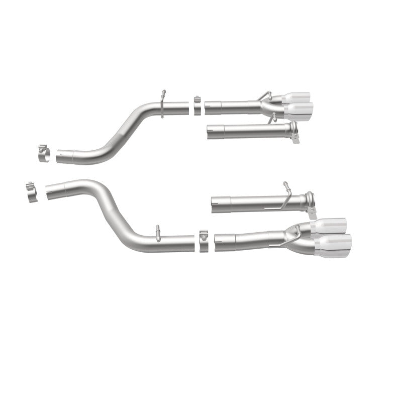 Magnaflow - MagnaFlow Axle-Back, SS, 2.5in, Quad Split Rear 3.5in Tip 2015 Dodge Challenger R/T 5.7L - Demon Performance