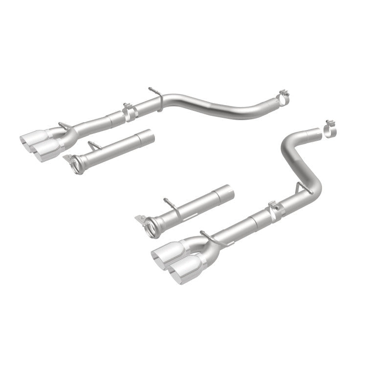 Magnaflow - MagnaFlow Axle-Back, SS, 2.5in, Quad Split Rear 3.5in Tip 2015 Dodge Challenger R/T 5.7L - Demon Performance