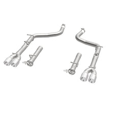 Magnaflow - MagnaFlow Axle-Back, SS, 2.5in, Quad Split Rear 3.5in Tip 2015 Dodge Challenger R/T 5.7L - Demon Performance