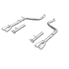Magnaflow - MagnaFlow Axle-Back, SS, 2.5in, Quad Split Rear 3.5in Tip 2015 Dodge Challenger R/T 5.7L - Demon Performance