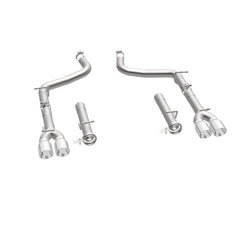 Magnaflow - MagnaFlow Axle-Back, SS, 2.5in, Quad Split Rear 3.5in Tip 2015 Dodge Challenger R/T 5.7L - Demon Performance