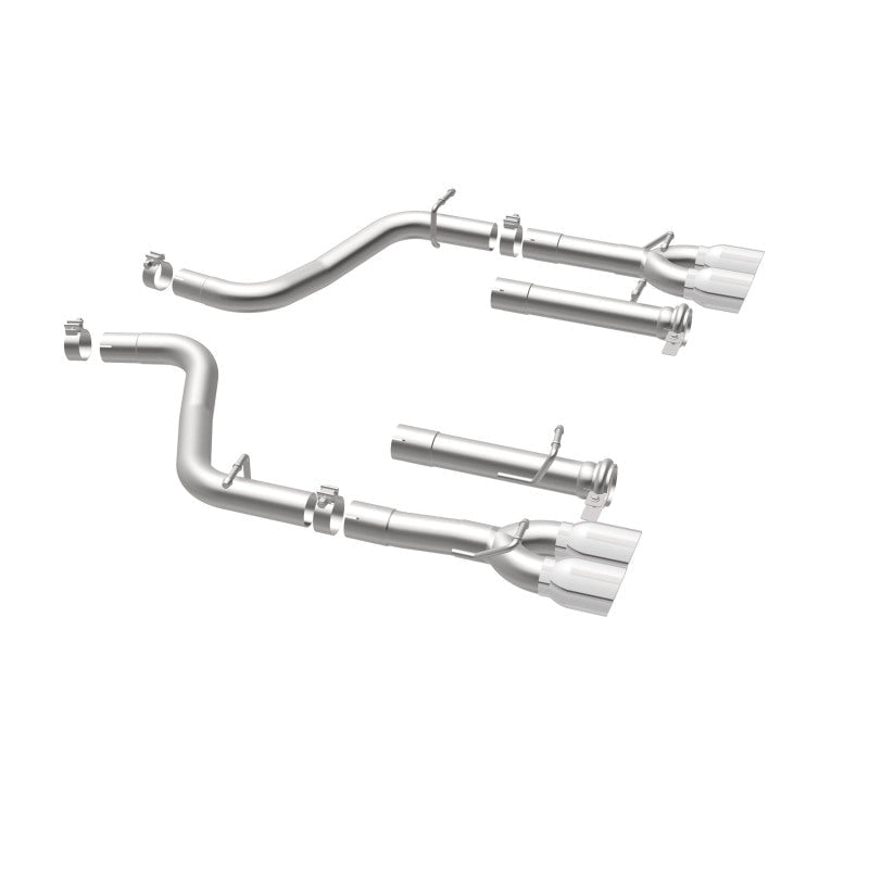 Magnaflow - MagnaFlow Axle-Back, SS, 2.5in, Quad Split Rear 3.5in Tip 2015 Dodge Challenger R/T 5.7L - Demon Performance