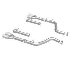Magnaflow - MagnaFlow Axle-Back, SS, 2.5in, Quad Split Rear 3.5in Tip 2015 Dodge Challenger R/T 5.7L - Demon Performance