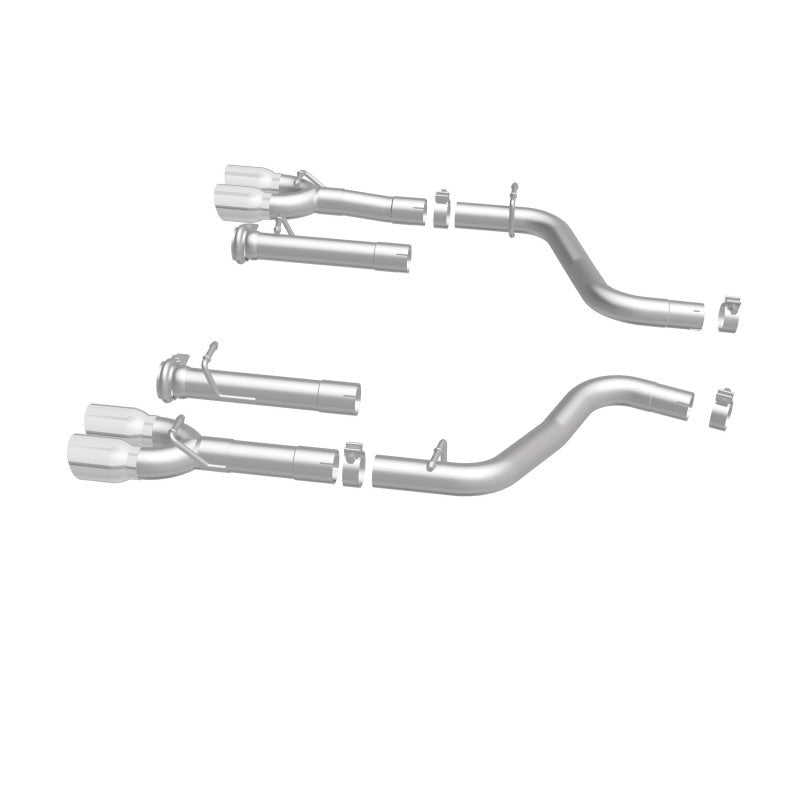 Magnaflow - MagnaFlow Axle-Back, SS, 2.5in, Quad Split Rear 3.5in Tip 2015 Dodge Challenger R/T 5.7L - Demon Performance