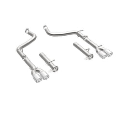 Magnaflow - MagnaFlow Axle-Back, SS, 2.5in, Quad Split Rear 3.5in Tip 2015 Dodge Challenger R/T 5.7L - Demon Performance