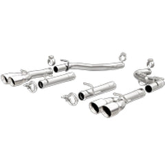 Magnaflow - MagnaFlow Axle-Back, SS, 2.5in, Quad Split Rear 3.5in Tip 2015 Dodge Challenger R/T 5.7L - Demon Performance