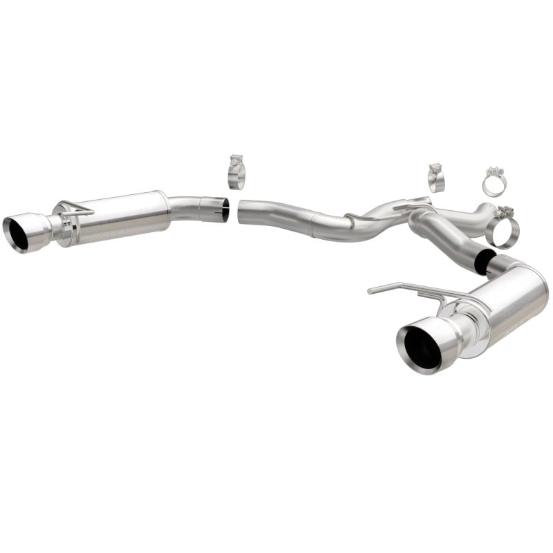 Magnaflow - MagnaFlow Axle Back, SS, 3in, Competition, Dual Split Polished 4.5in Tip 2015 Ford Mustang GT V8 5.0 - Demon Performance