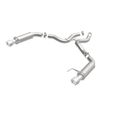 Magnaflow - MagnaFlow Axle Back, SS, 3in, Competition, Dual Split Polished 4.5in Tip 2015 Ford Mustang GT V8 5.0 - Demon Performance