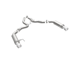 Magnaflow - MagnaFlow Axle Back, SS, 3in, Competition, Dual Split Polished 4.5in Tip 2015 Ford Mustang GT V8 5.0 - Demon Performance