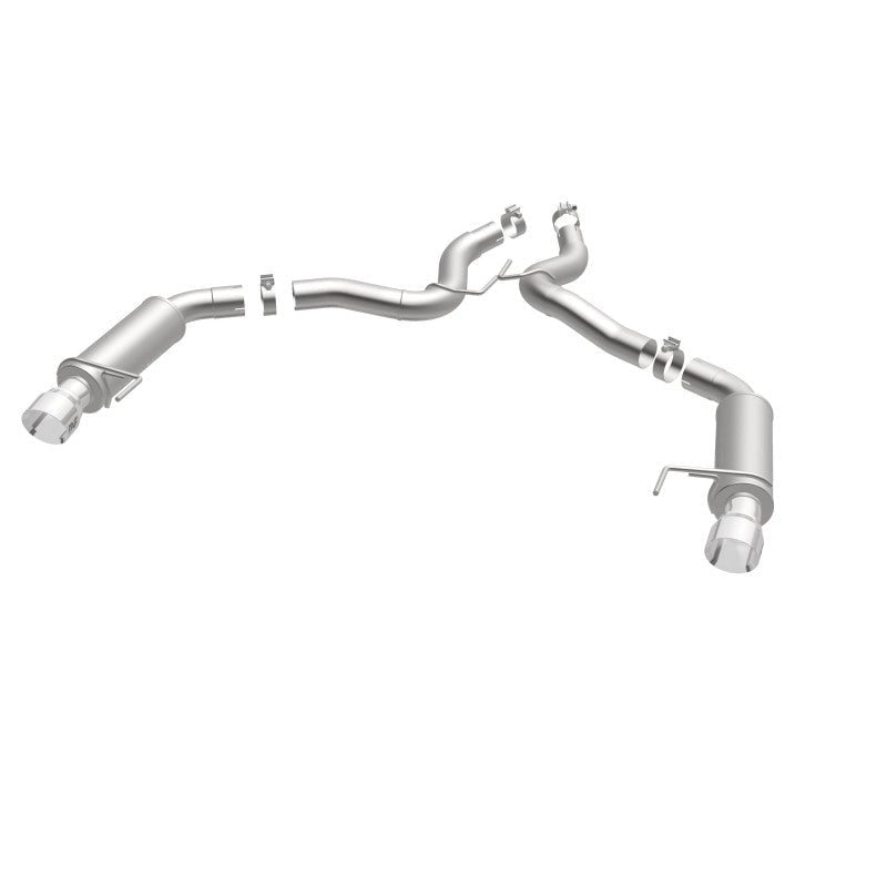 Magnaflow - MagnaFlow Axle Back, SS, 3in, Competition, Dual Split Polished 4.5in Tip 2015 Ford Mustang GT V8 5.0 - Demon Performance